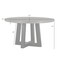 Armen Living Chester Modern Concrete and Acacia Round Dining Table LCCHDICC - alternate 5